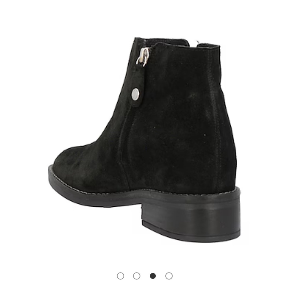 Geox black suede ankle boots one inch heel size 37 - Picture 4 of 5